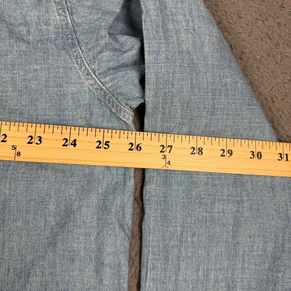 Levi's Blue Tab Work Shirt Mens Large Japanese Chambray Cat Eye Buttons